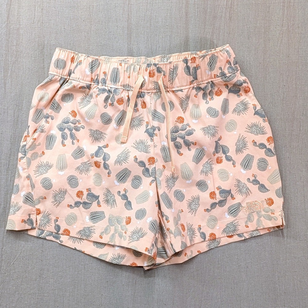 The North Face Class V Cactus Print Shorts Peach Womens Small NF0A55V8